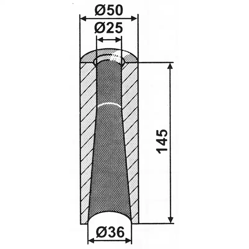 Einschweißbuchse 145x50 mm Beliebt