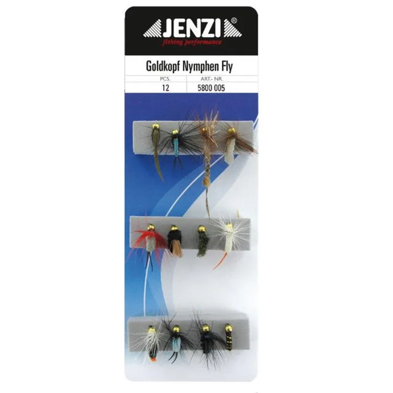 Goldkopf Nymphen Jenzi Fliegenset 12 Stk/Pkg Begrenztes Angebot