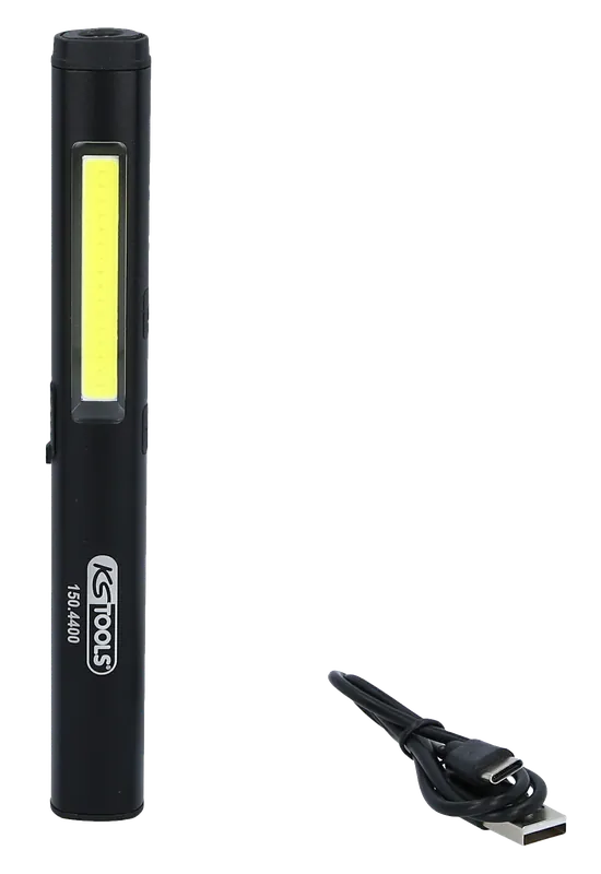 Schneller Versand KS Tools Stiftleuchte LED COB 350 Lumen Laserpointer und UV Licht, Aluminium