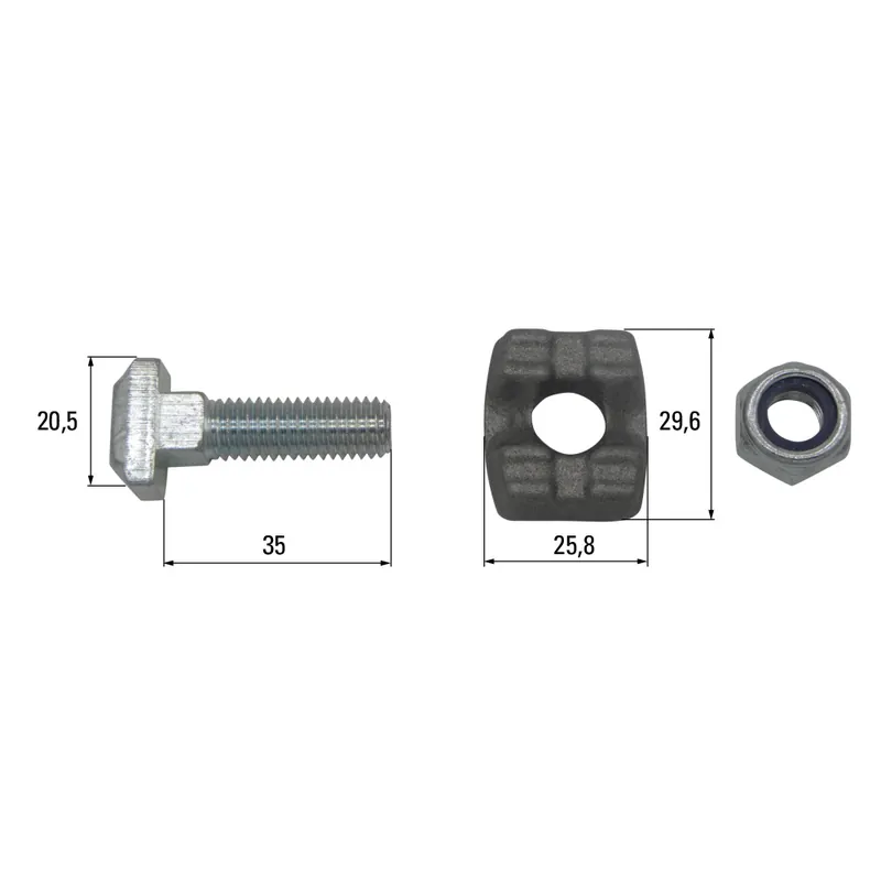 Steckschraubengarnitur M10x35 passend zu Kratzbodenkette 8x31, 9x31 Neuheit