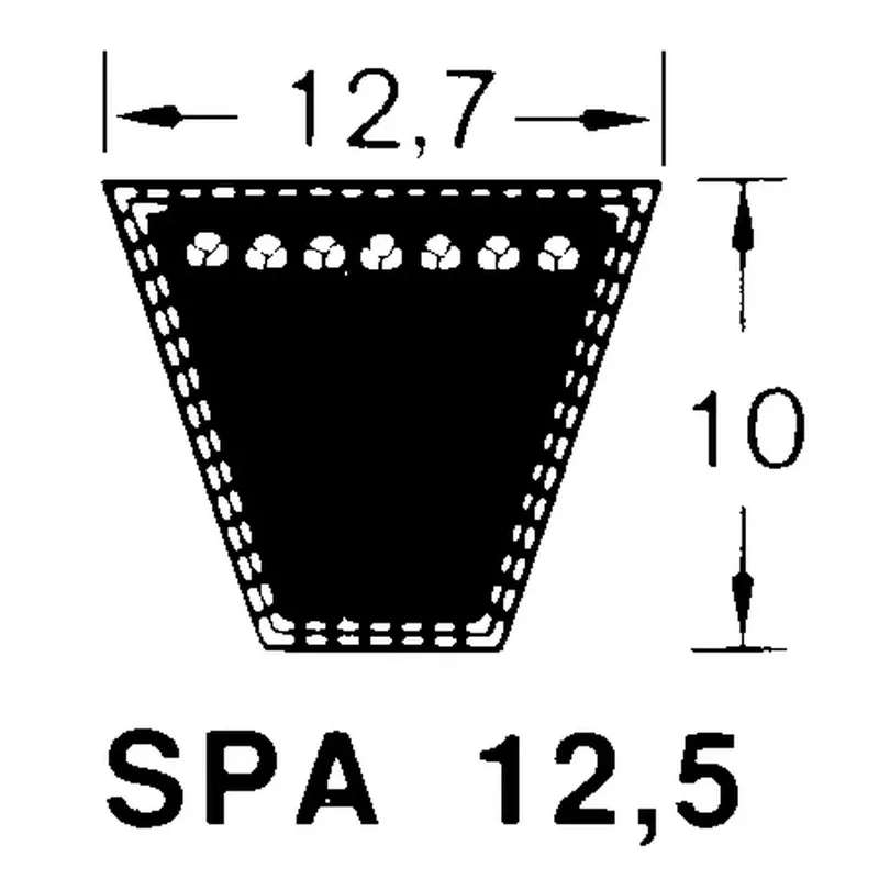 Ausverkauf Keilriemen Profil 12,5 mm SPA 737