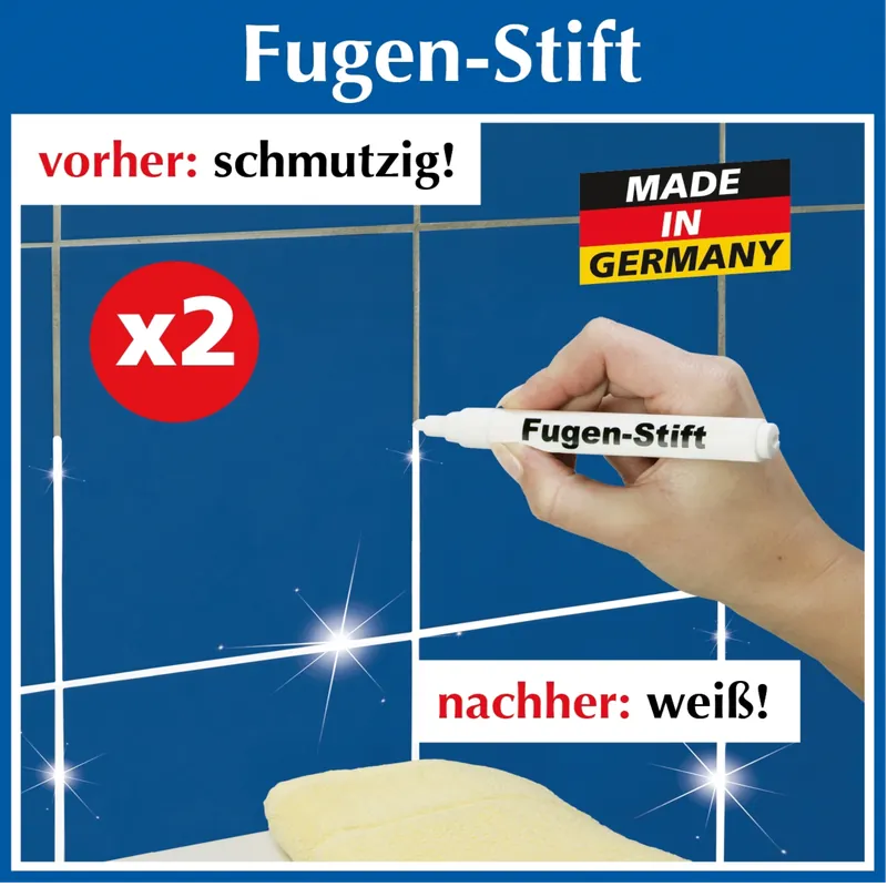 Markenprodukt Fugenstift weiß 2er