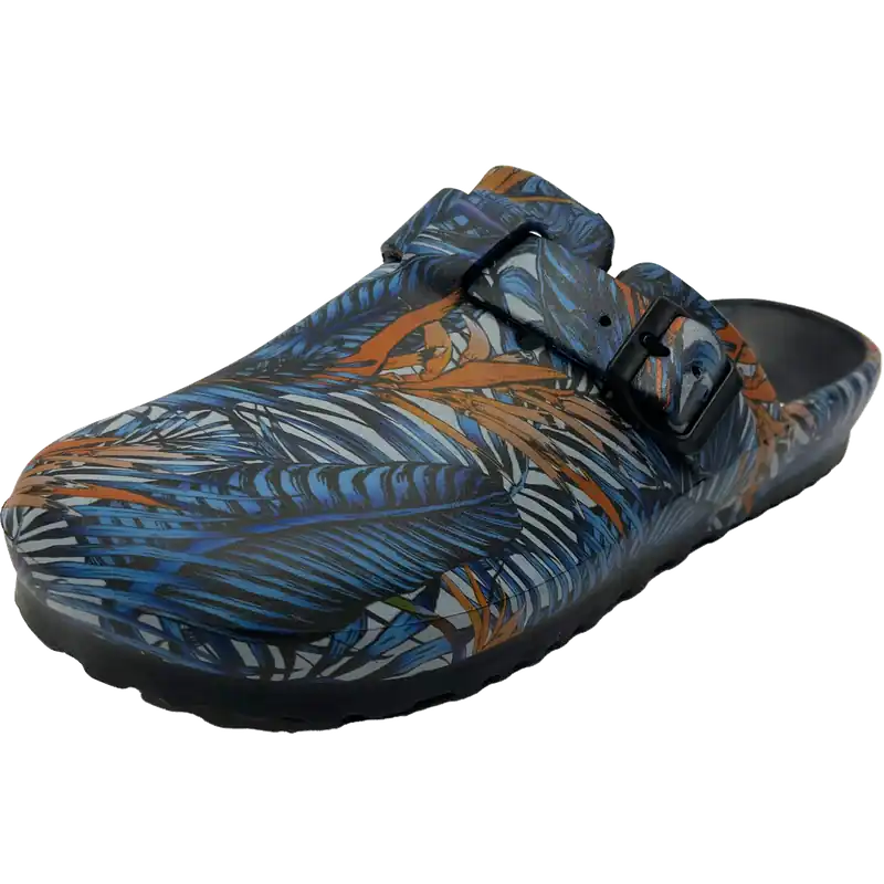 Gartenclog Damen Bentelo navy/ braun gemustert 36/37 Neue Ware