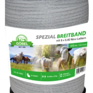 Göbel Weidezaunband weiß extrabreit, 60 mm / 200 m Solange Der Vorrat Reicht