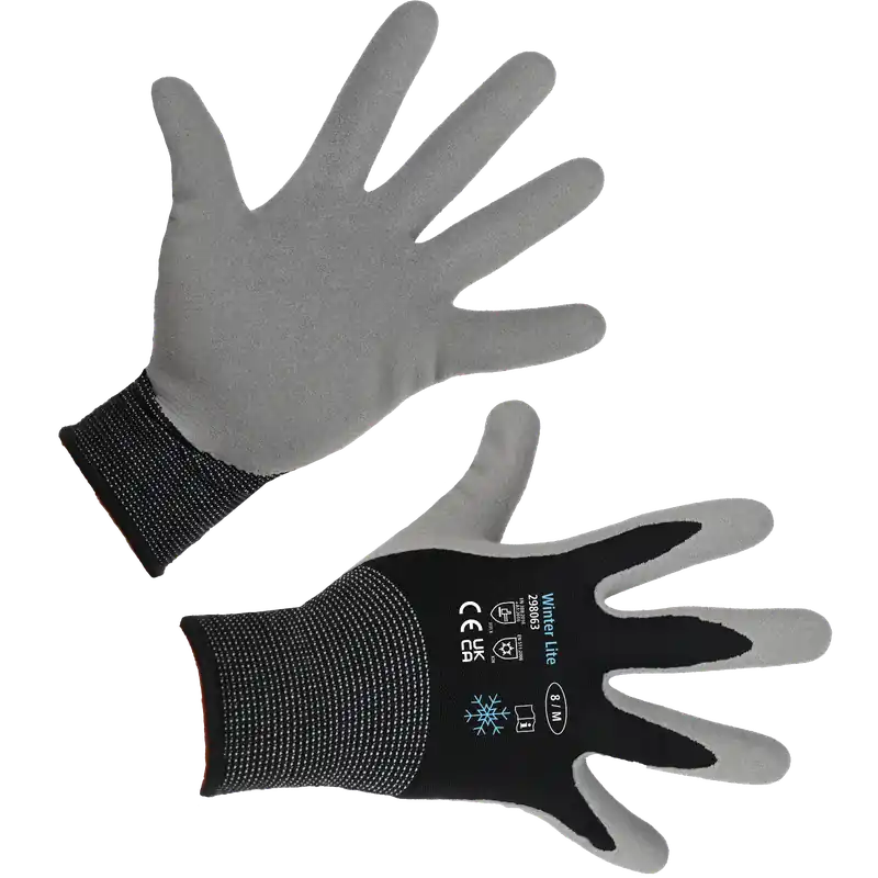 KERBL Winterhandschuh Winter Lite schwarz / grau 8 / M Begrenztes Angebot