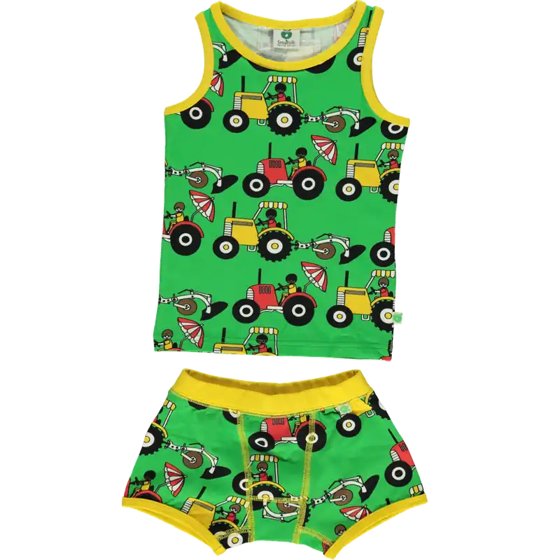 Solange Der Vorrat Reicht Unterwäsche Traktor grün/gelb 1-2 Jahre