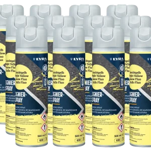 Sale LYRA Markierspray gelb 12er SET