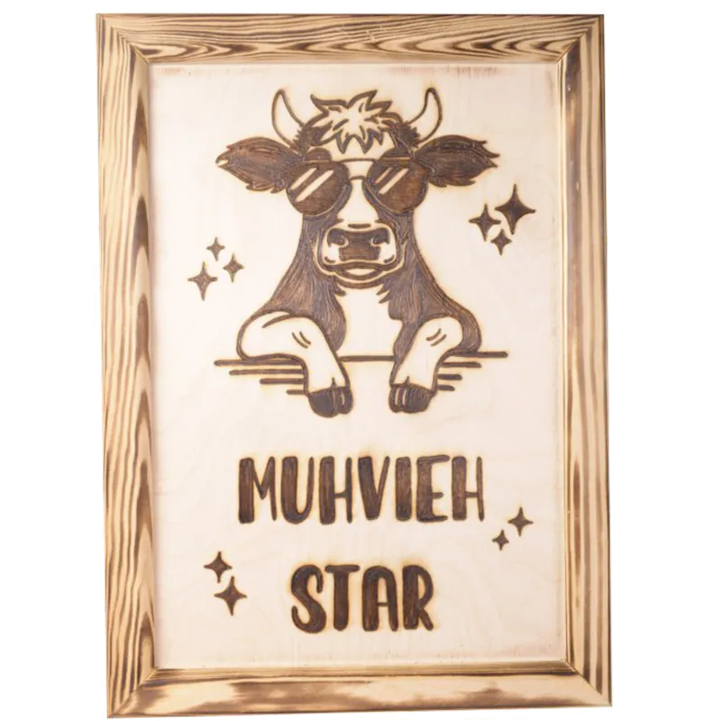 Aktuell Bild aus Holz Muhviehstar