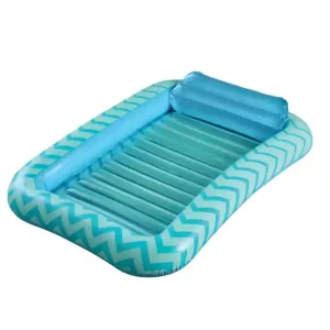 Wochenendangebot Pool Liege aufblasbar Float Floßbett Relaxliege mit Kissen 180x122x24cm 2 Farben