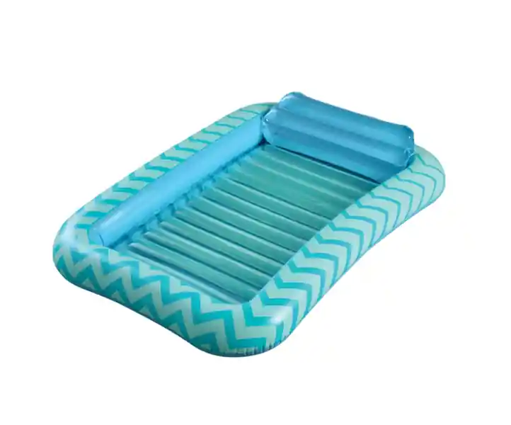 Wochenendangebot Pool Liege aufblasbar Float Floßbett Relaxliege mit Kissen 180x122x24cm 2 Farben