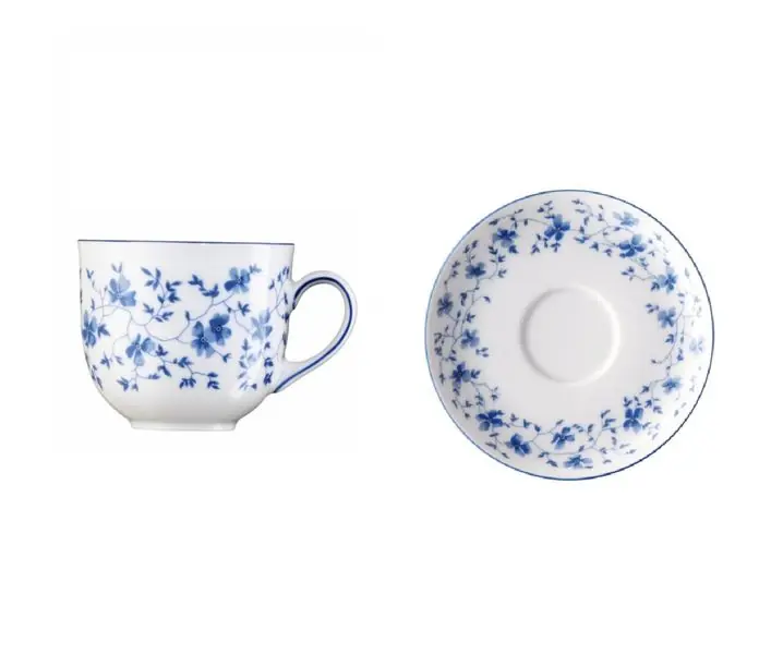 Arzberg Form 1382 BLAUBLÜTEN Kaffeetasse Obere und Untere 0,21 Liter Neue Kollektion