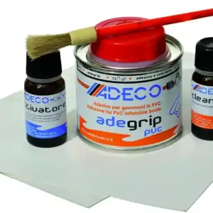 Sichere Zahlung ADECO 2 Komponenten Schlauchboot Reparaturset Profi PVC grau / weiß / schwarz
