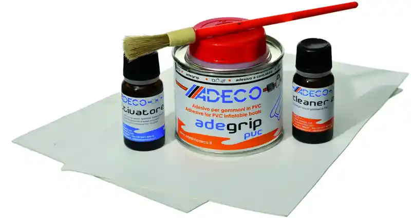 Sichere Zahlung ADECO 2 Komponenten Schlauchboot Reparaturset Profi PVC grau / weiß / schwarz