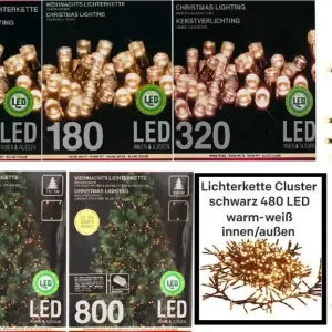 LED Weihnachtsbaum Lichterkette Weinachtsbeleuchtung Warmweiß Innen und Außen Aktuell