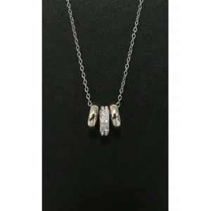 Günstig NOELANI Collier 3 Circles Swarovski Kristalle 42+3cm Messing rhodiniert