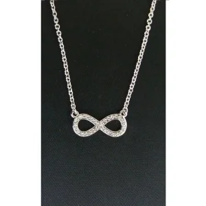 Direkt Vom Hersteller NOELANI Collier Infinity Swarovski Kristalle 42+3cm Messing rhodiniert