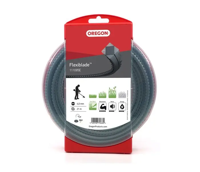 Neu Im Sortiment Oregon 111085E Flexiblade gezahnter Mähfaden Rechteckprofil 4,0 mm x 21 m