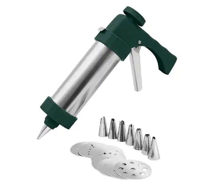 Online Kaufen DAY Kekspresse 17-tlg. Edelstahl Green Garnierspritze 8 Spritztüllen 8 Keksdisks