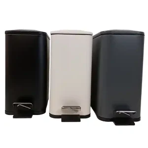 Bestseller Mülleimer Bad WC Kosmetikeimer Tretmülleimer Treteimer Küche Nische eckig 5 L.