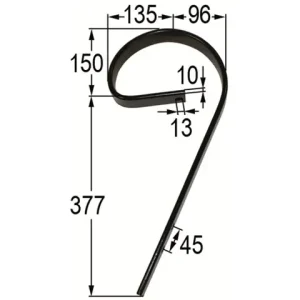 Schnäppchen Schleppzinke 45 x 10, H = 515 mm