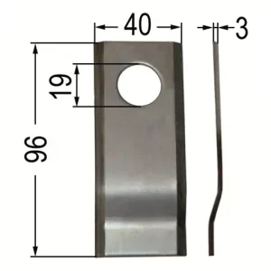 Klinge gekröpft, 96 x 40 x 3 Neue Kollektion