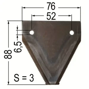 Mähmesserklinge 76 x 88 x 3, 2 Loch gezahnt Direkt Vom Hersteller