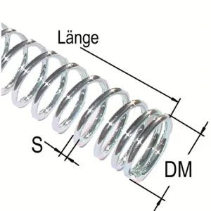 Preis Gesenkt Druckfeder L = 300, S = 1,5 Ø = 8 mm