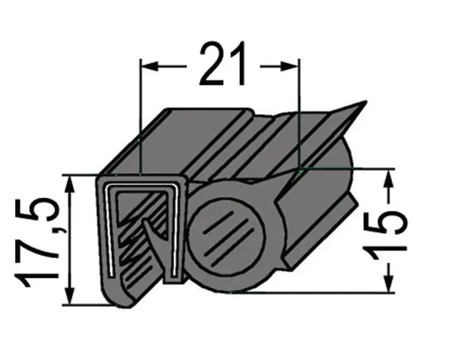 Dichtungsprofil 5 - 6 mm Klemmbereich Direktkauf