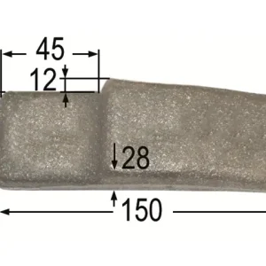 Baggerzahn 150x47mm zum Anschweißen Direktkauf