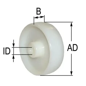 Echt Polyamid-Rad Ø = 160 mm