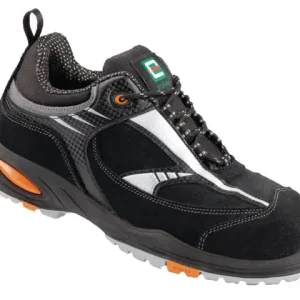 Halbschuh 47 SANZA schwarz/silber Echt