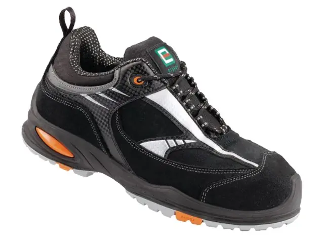 Halbschuh 47 SANZA schwarz/silber Echt