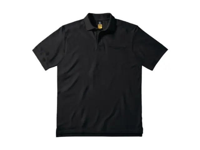 Abverkauf Polo-Shirt XL schwarz mit Brusttasche