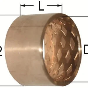 Zylinderbuchse 28 / 32 x 20 mm Massivbronze Schnäppchen