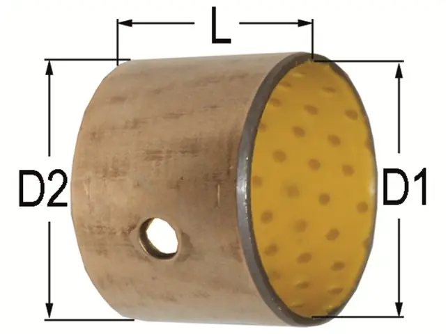 Zylinderbuchse 45 / 50 x 20 mm Stahl/POM-Beschichtung Bestseller