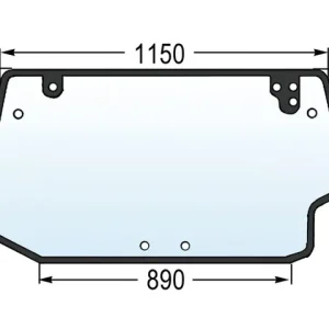 Jetzt Kaufen Heckscheibe zu Deutz-SLH 00121438030