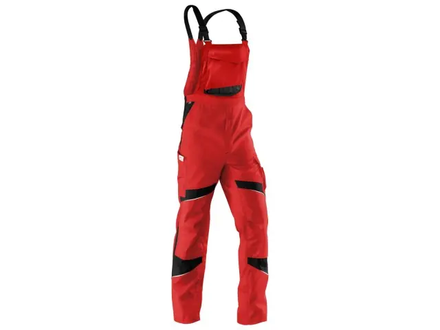 Latzhose 25 mittelrot-schwarz ACTIVIQ Super-Preis
