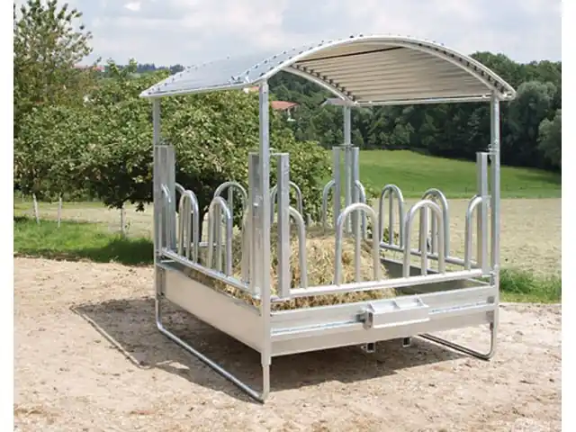 Letzte Chance Viereckraufe 2 x 2m mit Palisadenfressgitter