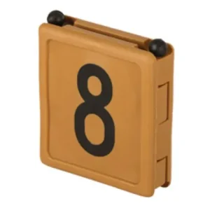 (6 Stk) Halsbandnummer Duo klappbar Nr. 8 - braun Sonderangebot
