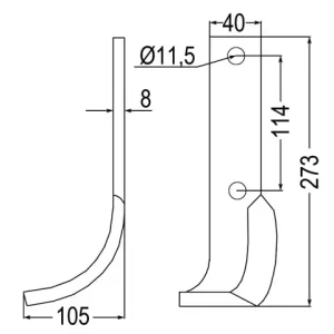 Geprüft Fräsmesser li. zu Howard 9941