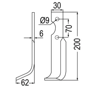 Fräsmesser li. zu Honda F400/80 Rabatt