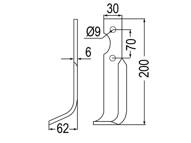 Fräsmesser li. zu Honda F400/80 Rabatt