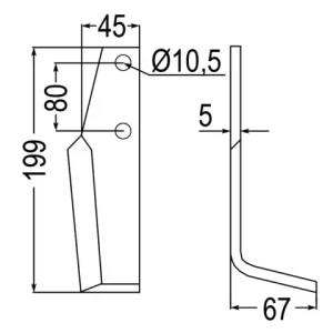 Fräsmesser re. zu Goldoni 002692 Expressversand