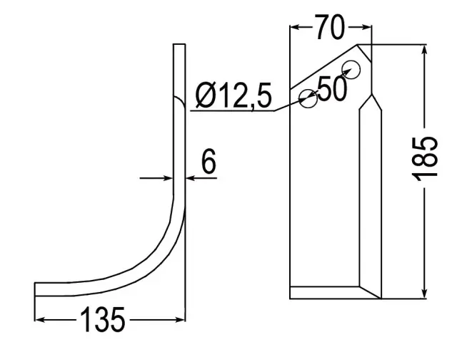 Fräsmesser li. zu Celli 522506 Schneller Versand