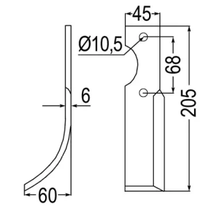 Preisreduziert Fräsmesser li. zu Benassi S.300 (18-6)