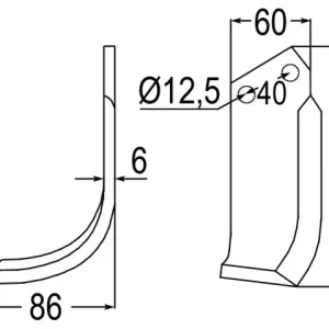 Top-Seller Fräsmesser li. zu Badalini 8914