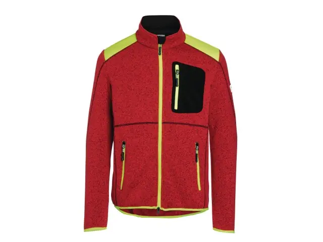 KÜBLER FOREST Strickjacke Light rot/warngelb 4XL Preiswert