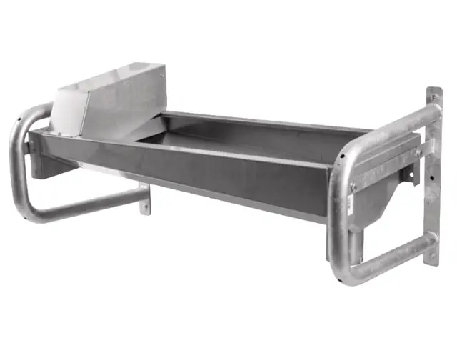 Kracherpreis Beheizbare Edelstahl-Trog- tränke 190cm, m. Wandkonsole