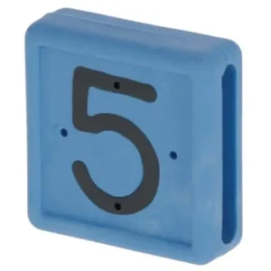 Günstig Fußbandnummer 5, 1-stellig, - blau, 10 St.