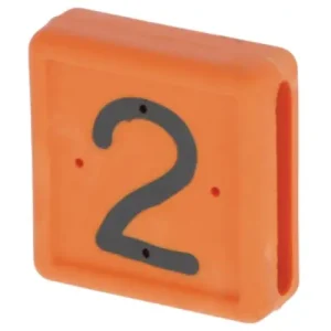 Fußbandnummer 2, 1-stellig, - orange, 10 St. Neuheit